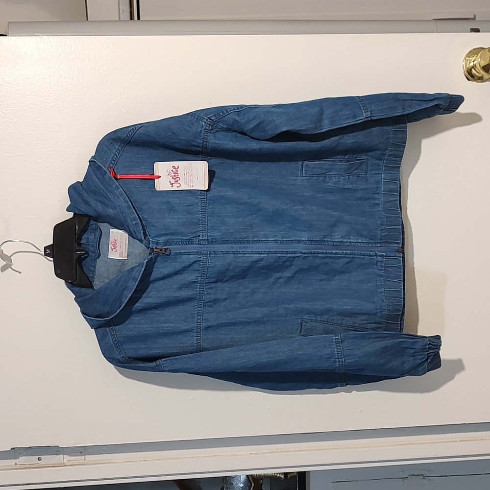 Justice Cinchhem Girls  Zip Up Jacket Size XXL 16P/18P Make An Offer